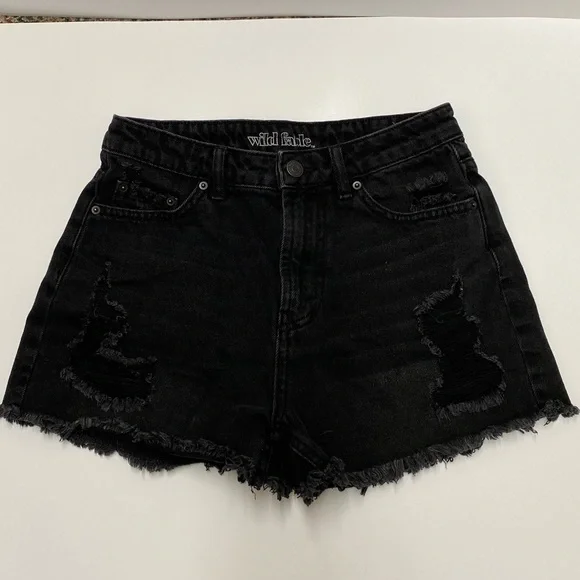 wild fable Shorts Wild Fable Distressed High Rise Black Denim